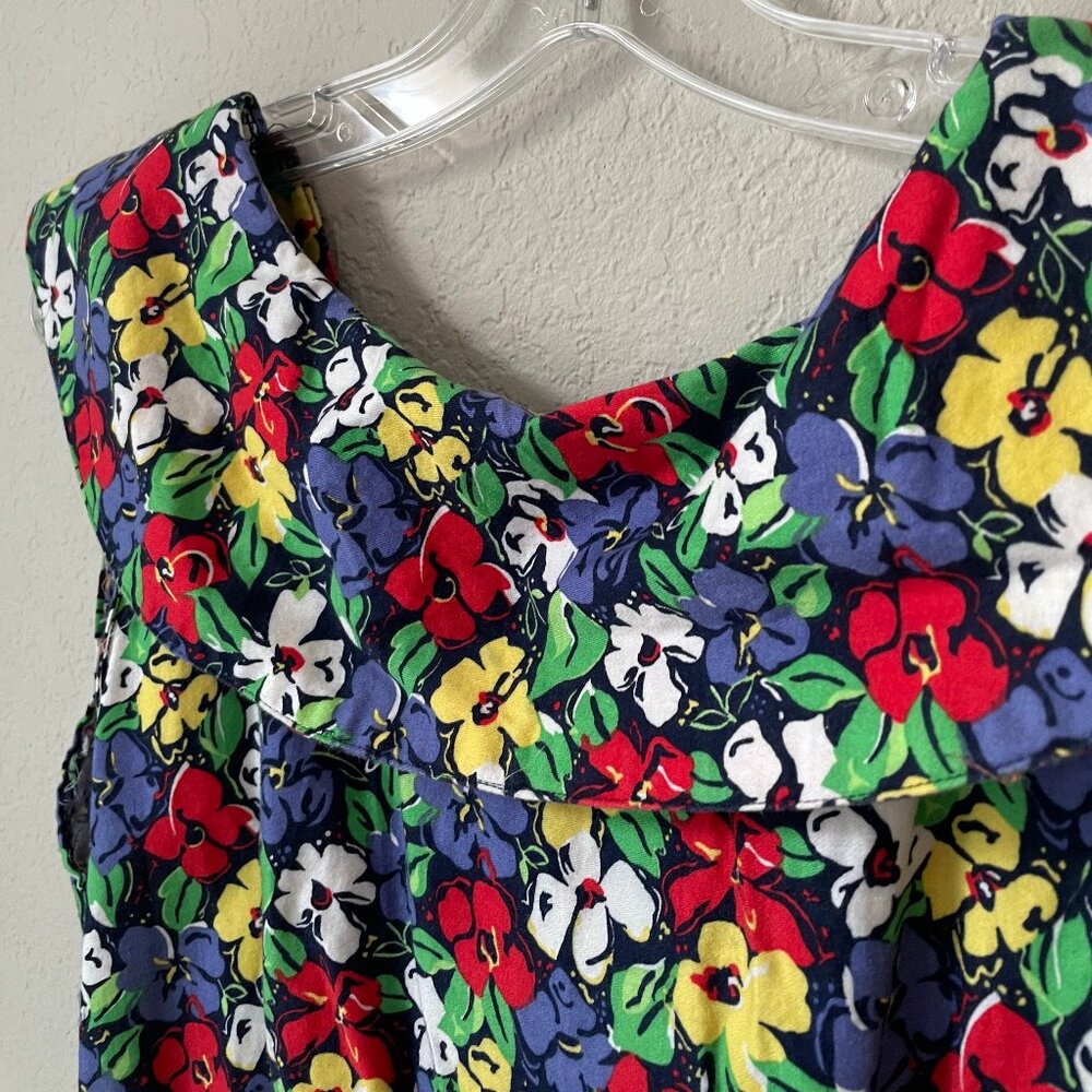 VTG 80s Floral Cross Back Dress